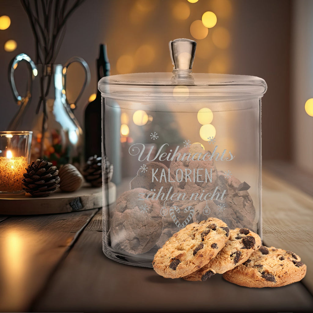Leonardo Keksglas mit Motiv Weihnachts Kalorien zählen nicht