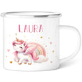 Emaille Tasse für Kinder - Personalisiert mit Namen & 8 liebevollen Motiven