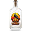 Flaschenlicht mit LED-Lichterkette im Halloween Rabe UV Design