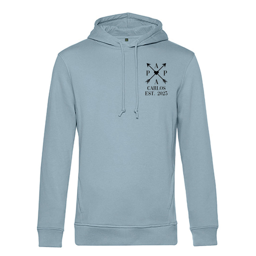 Personalisierter Hoodie für Herren - PAPA EST. Kreuzpfeile