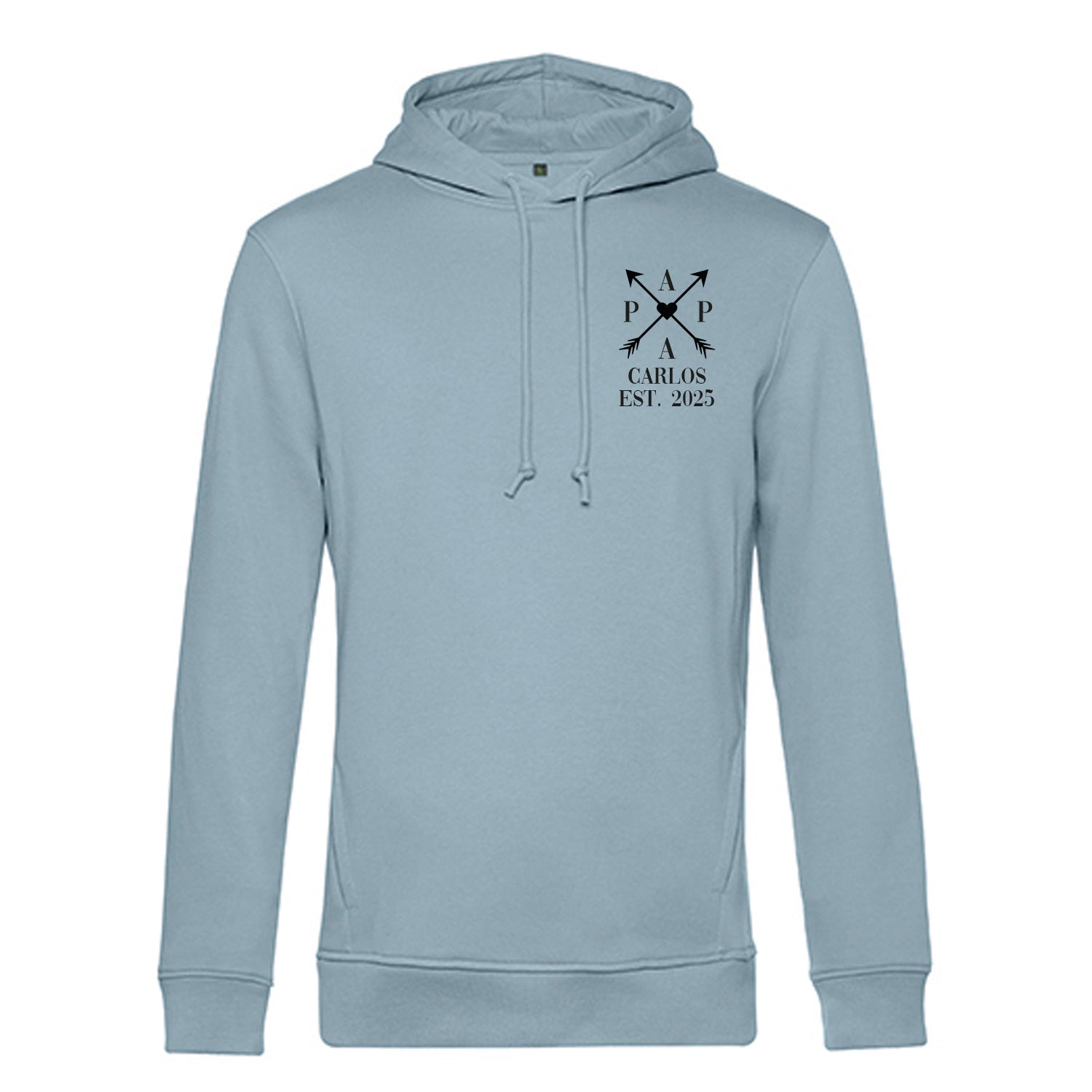 Personalisierter Hoodie für Herren - PAPA EST. Kreuzpfeile