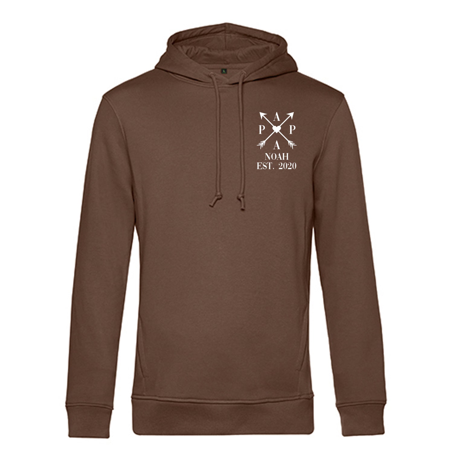 Personalisierter Hoodie für Herren - PAPA EST. Kreuzpfeile