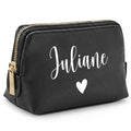 Personalisierte Leder Kosmetiktasche mit Name für Kosmetik & MakeUp