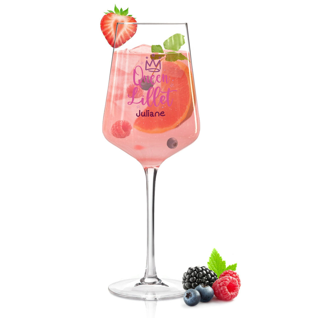Leonardo Weinglas mit UV-Druck - "Queen Lillet" mit Wunschname