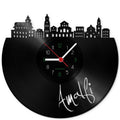 Wanduhr aus Vinyl Skyline Amalfi