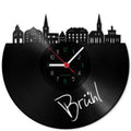 Wanduhr aus Vinyl Skyline Brühl