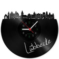 Wanduhr aus Vinyl Skyline Lübbecke