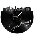 Wanduhr aus Vinyl Skyline Schwetzingen