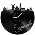 Wanduhr aus Vinyl Skyline Spreewald