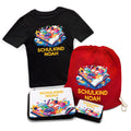 Personalisiertes Schulset - Buch - mit T-Shirt, Sportbeutel,  Federmappe & Geldbörse