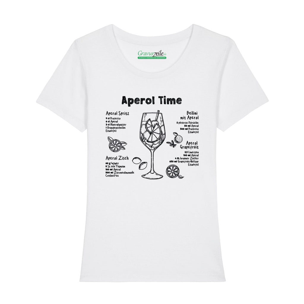 Bedrucktes T-Shirt für Damen - Aperol Rezepte