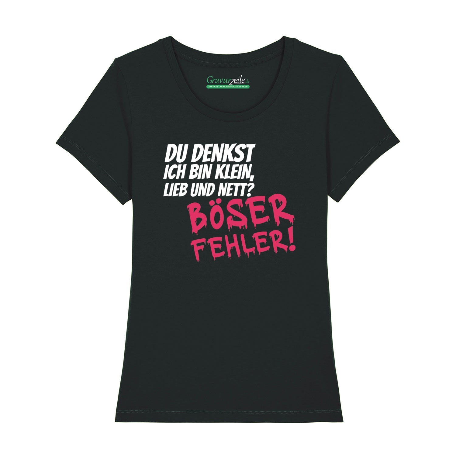 Bedrucktes T-Shirt für Damen - Böser Fehler