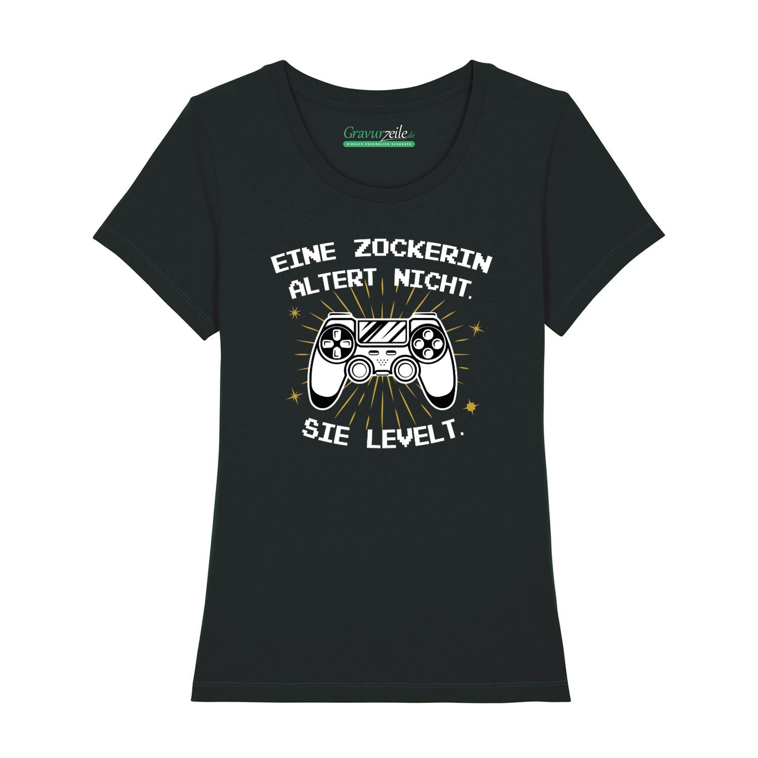 Bedrucktes T-Shirt für Damen - Eine Zockerin altert nicht