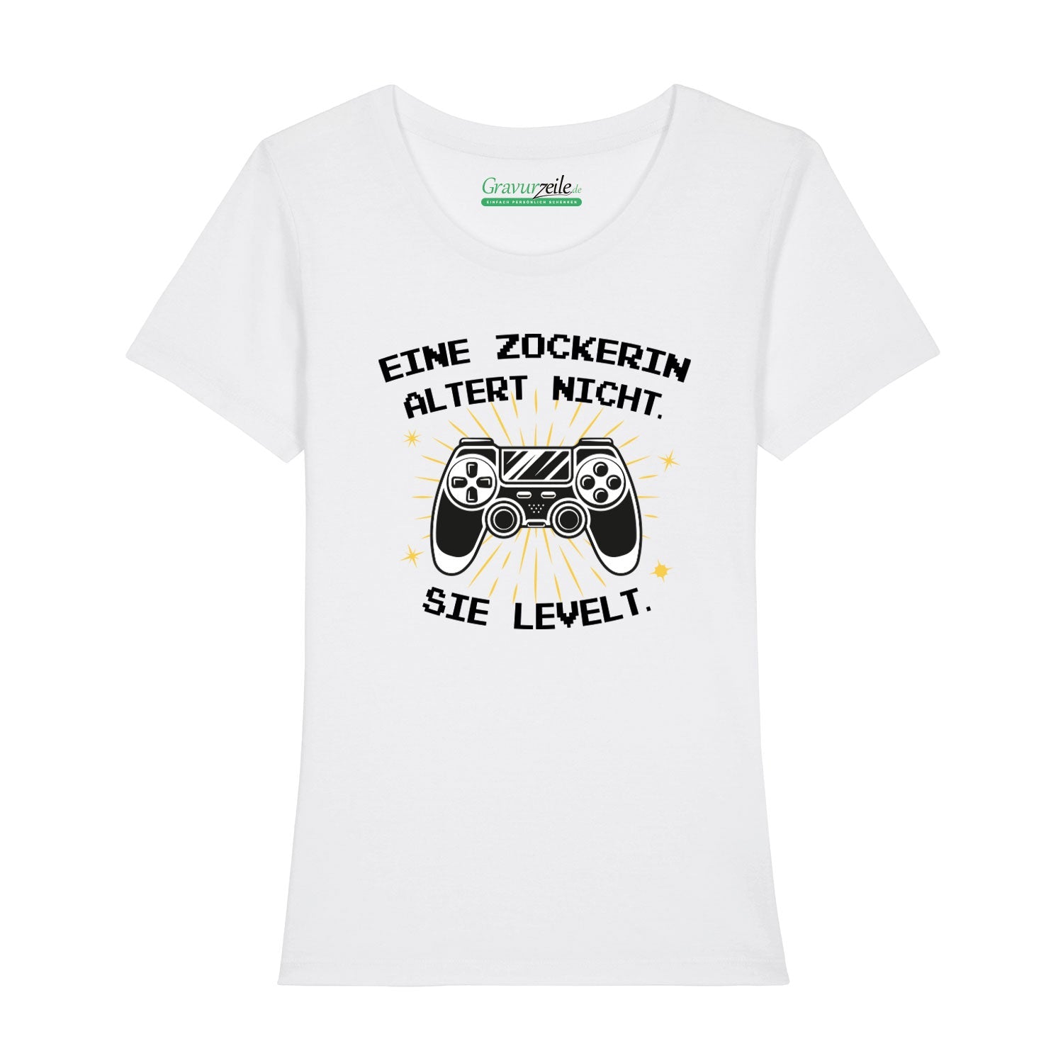 Bedrucktes T-Shirt für Damen - Eine Zockerin altert nicht