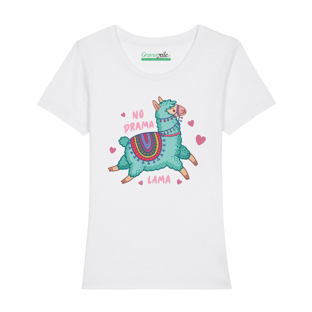 Bedrucktes T-Shirt für Damen - No drama Lama