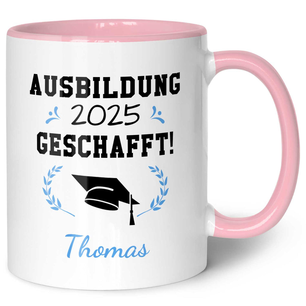 Bedruckte Tasse mit Spruch - Examen - Personalisiert mit Namen
