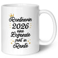 Bedruckte Tasse mit Spruch Rentner/Rentnerin