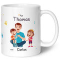 Bedruckte Tasse mit Spruch Hinter jedem glücklichen Kind