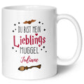 Bedruckte Tasse mit Spruch - Du bist mein Lieblingsmuggel mit Namen