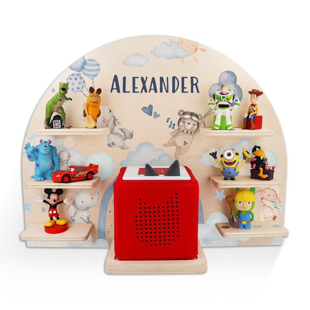 Toniebox Regal für Kinderzimmer - Ballon - Personalisiert mit Namen