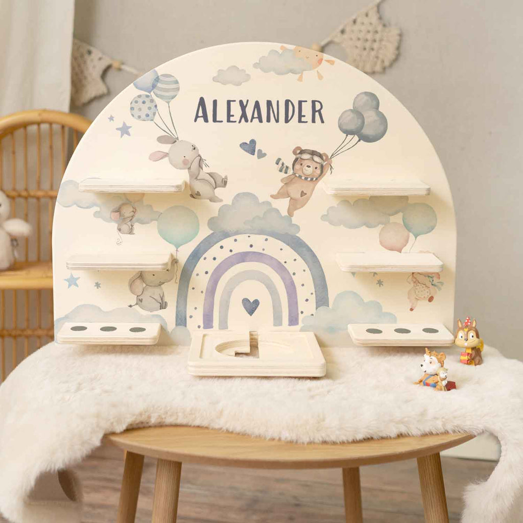Toniebox Regal für Kinderzimmer - Ballon - Personalisiert mit Namen