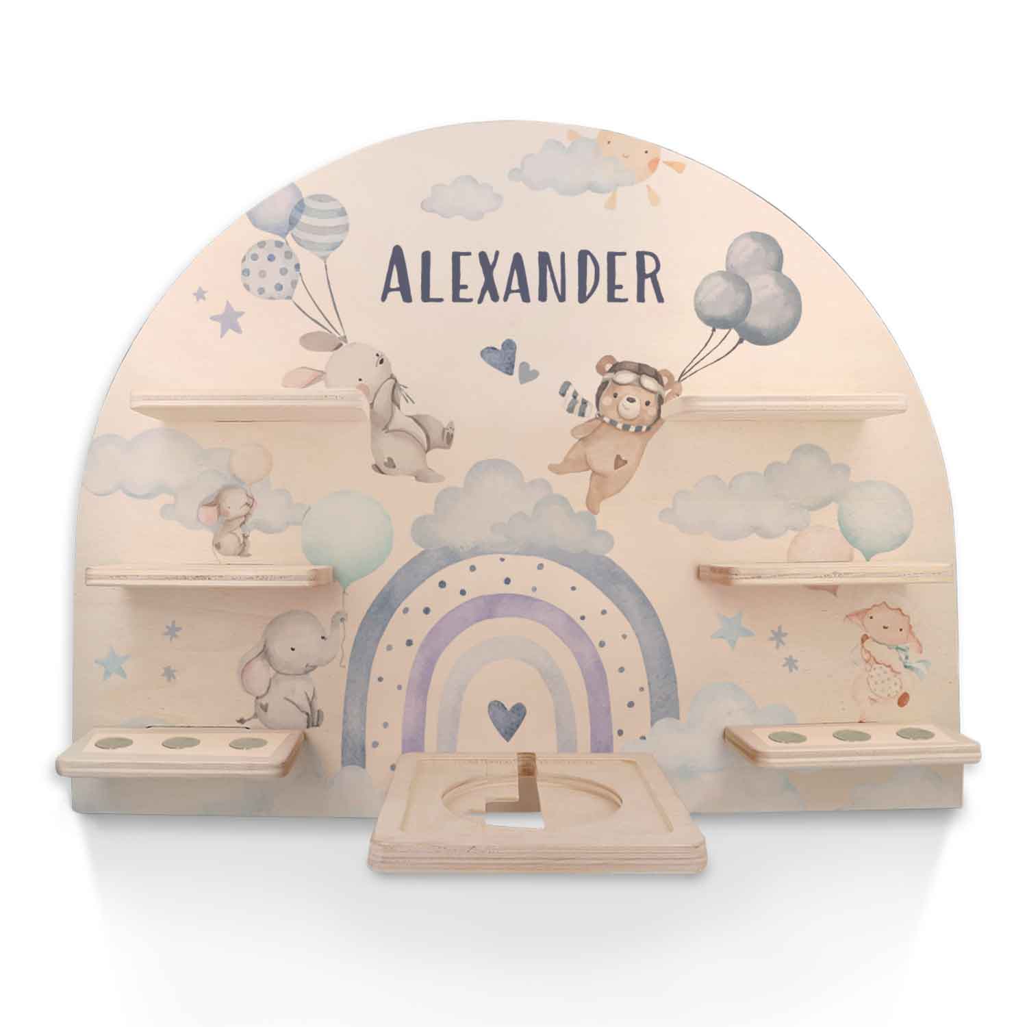 Toniebox Regal für Kinderzimmer - Ballon - Personalisiert mit Namen