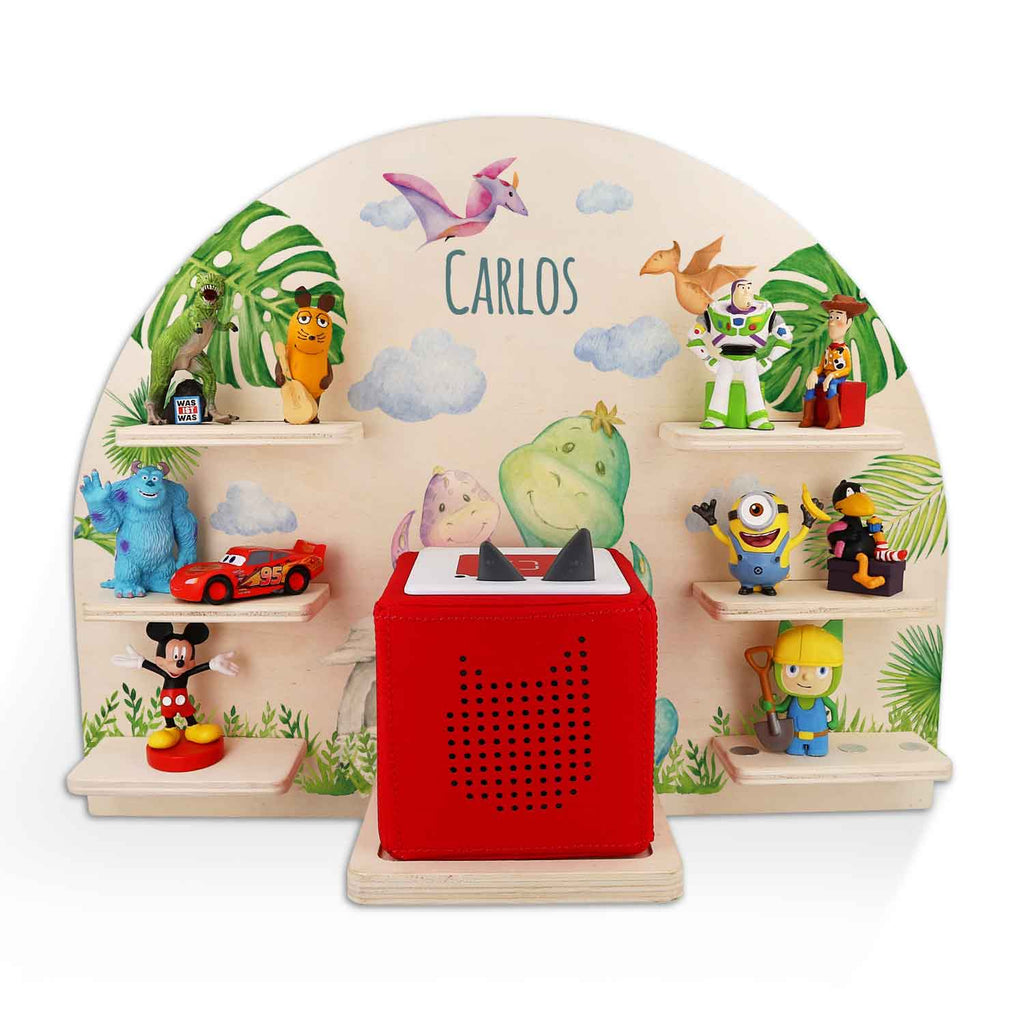Toniebox Regal für Kinderzimmer - Dino - Personalisiert mit Namen