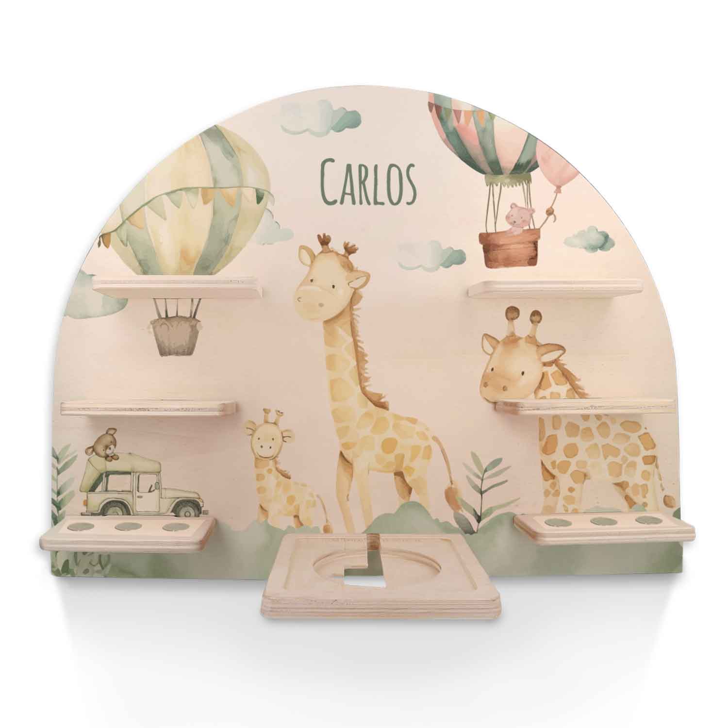 Toniebox Regal für Kinderzimmer - Giraffe - Personalisiert mit Namen
