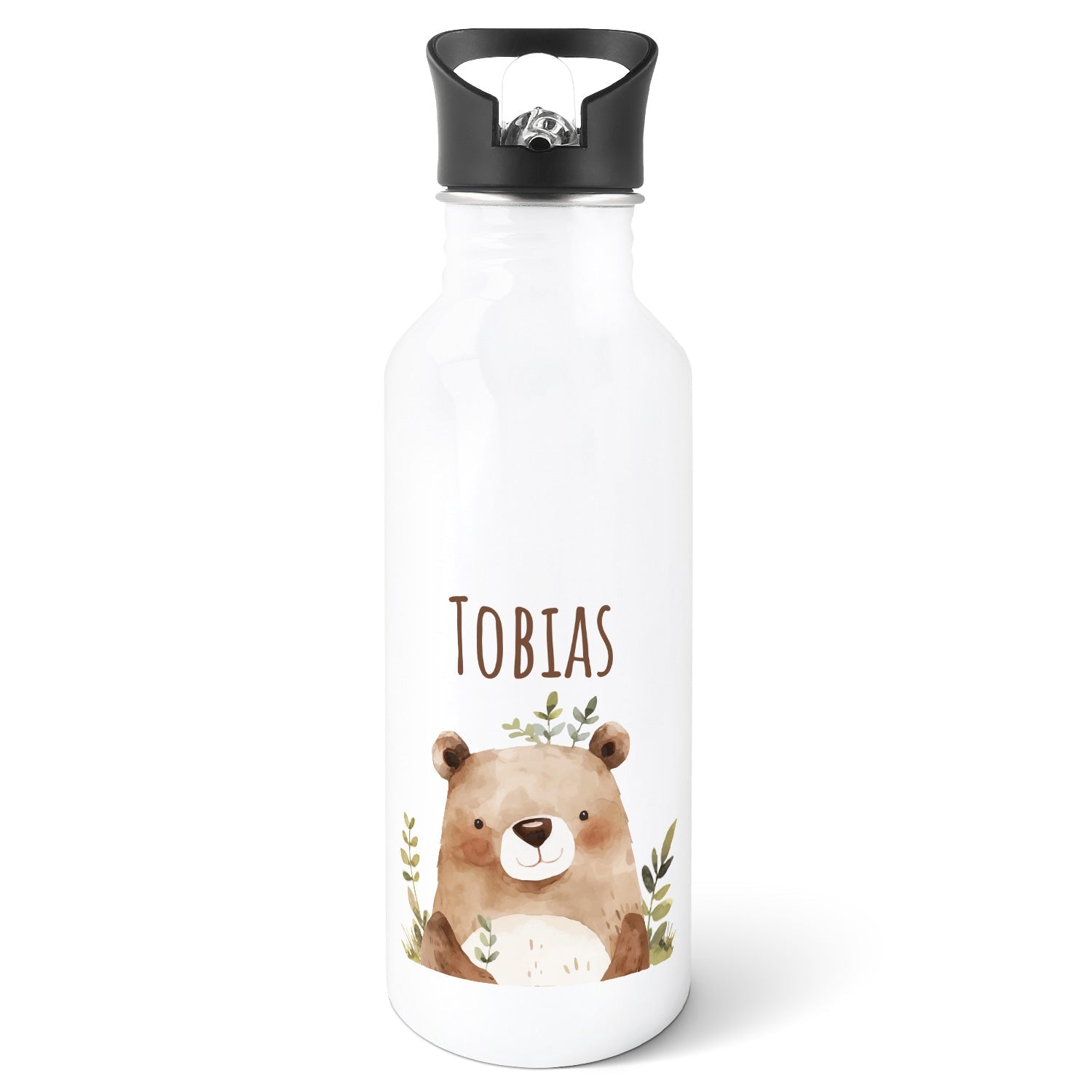Bedruckte Trinkflasche aus Edelstahl - Bärenfreunde