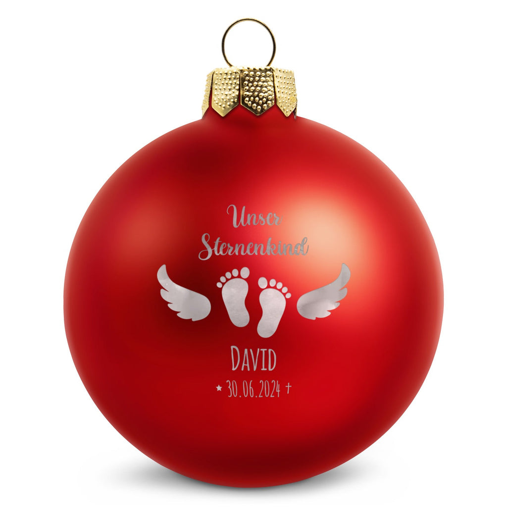 Gravierte Weihnachtskugel - Sternenkind