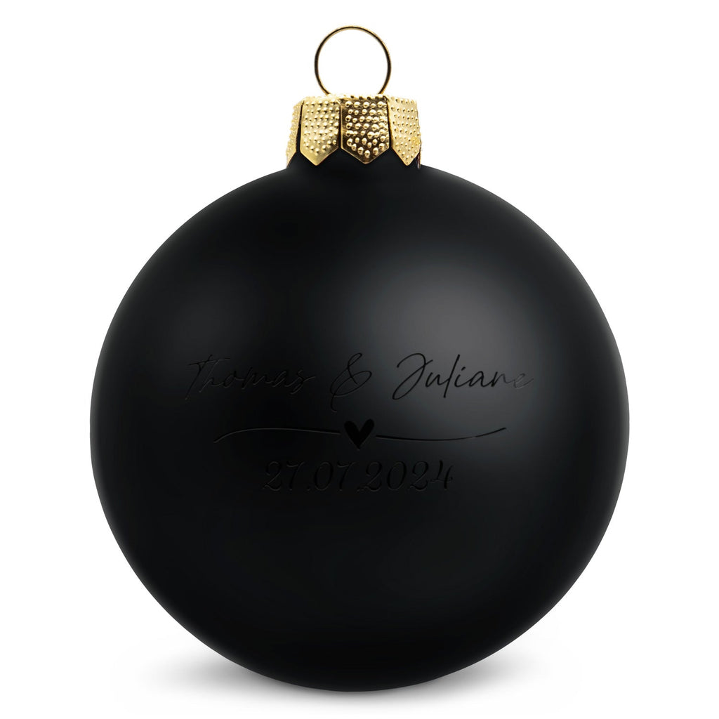 Gravierte Weihnachtskugel - Wedding Love