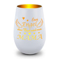 Deko Windlicht aus Glas mit Gravur - Einen Engel ohne Flügel nennt man Mama - Zum Mutterag