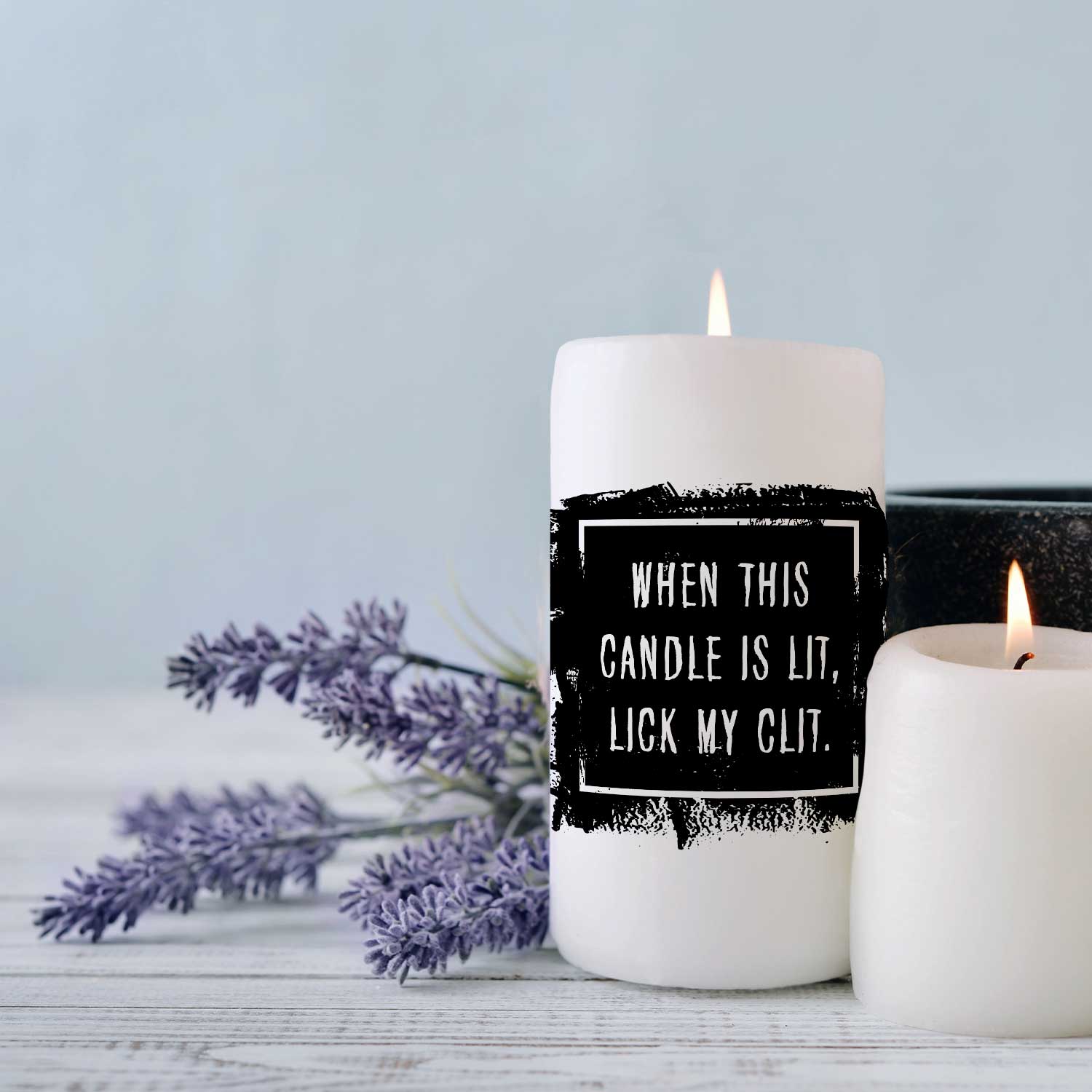 Kleine Kerze mit Spruch "When this Candle is lit"
