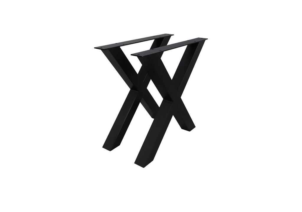 Dining Table Elis – Solid Oak with Live Edge & X-Frame