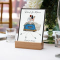 Holzschild Hochzeitsauto - Umfangreich anpassbares Geldgeschenk zur Hochzeit