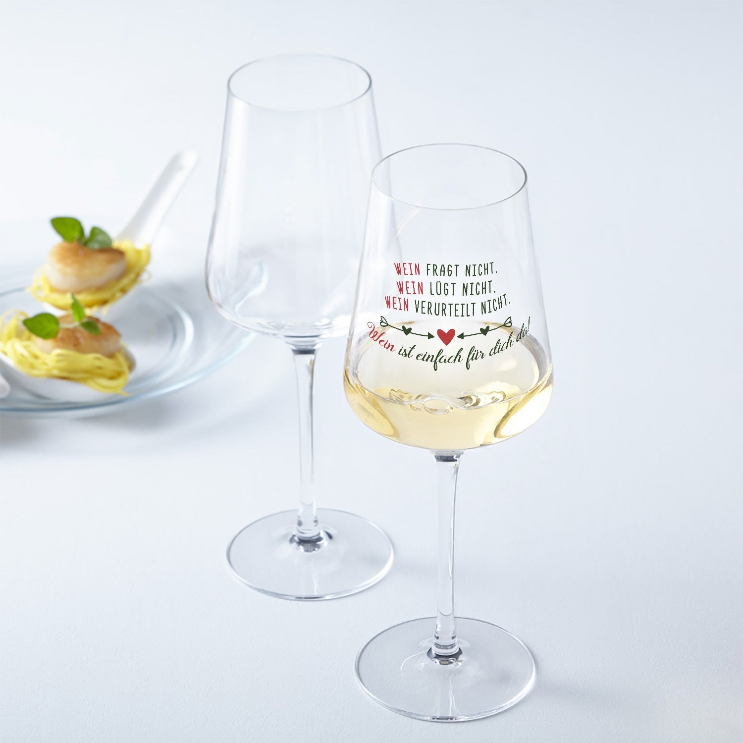 Leonardo Weinglas mit UV-Druck "Wein ist einfach für Dich da"