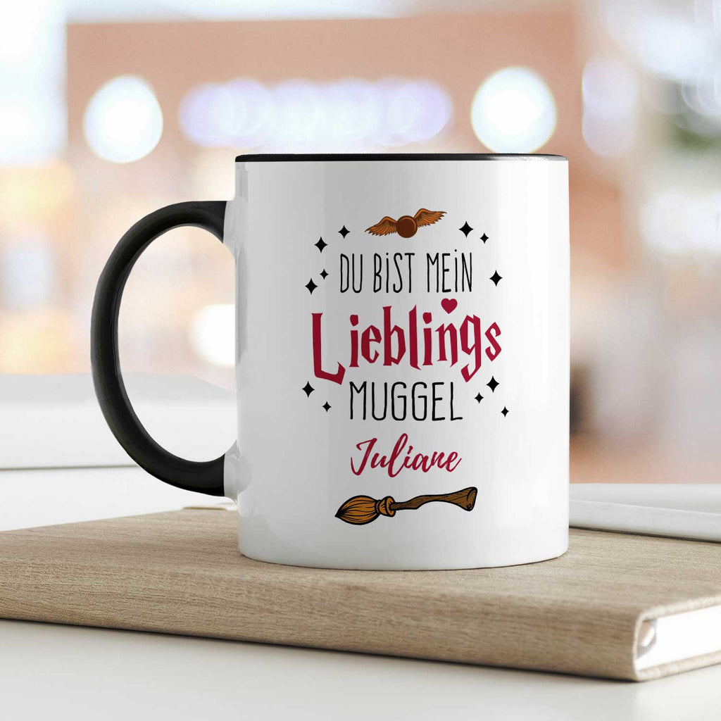 Bedruckte Tasse mit Spruch - Du bist mein Lieblingsmuggel mit Namen