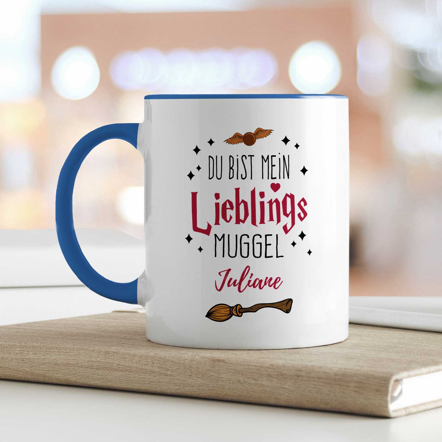 Bedruckte Tasse mit Spruch - Du bist mein Lieblingsmuggel mit Namen