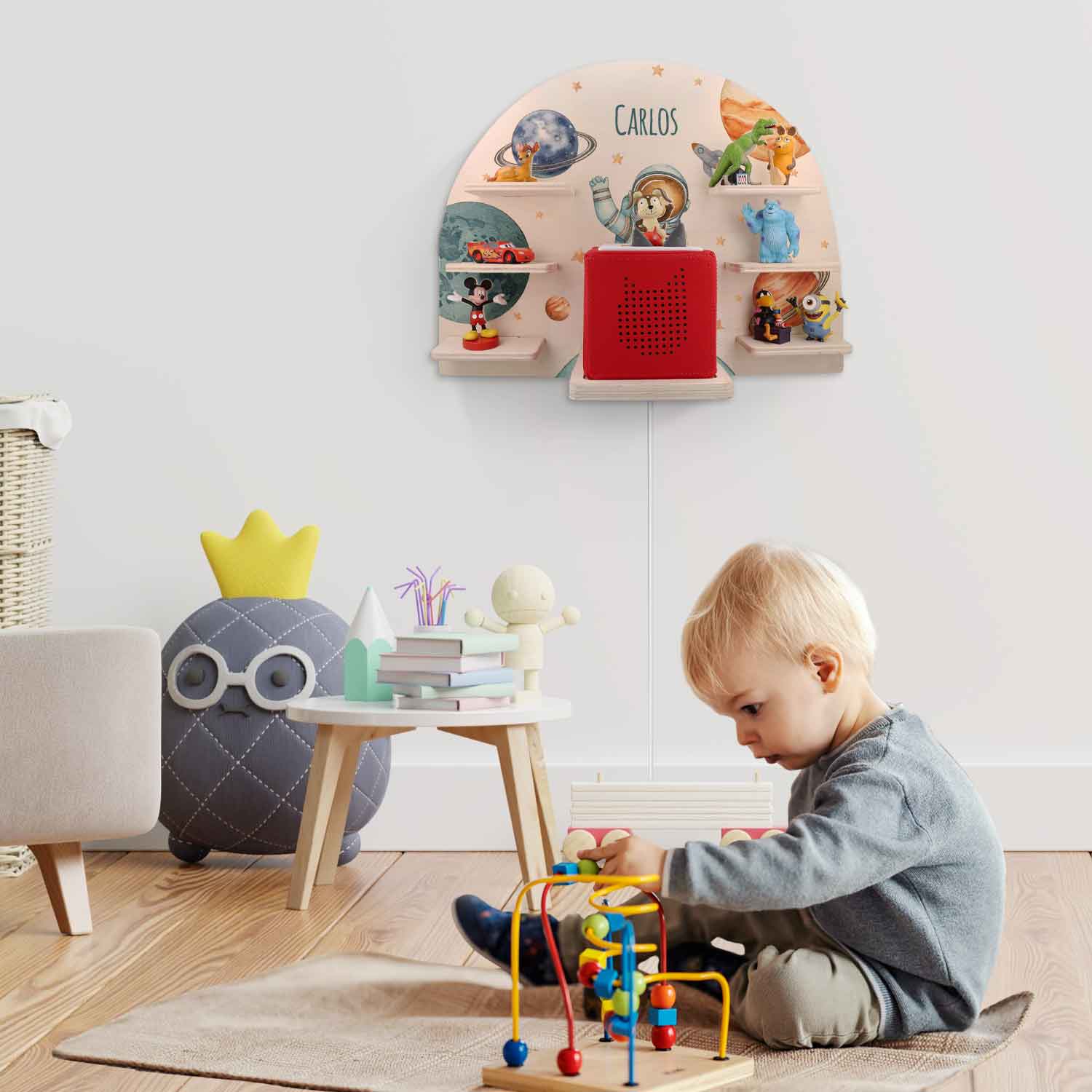 Toniebox Regal für Kinderzimmer - Astronaut - Personalisiert mit Namen