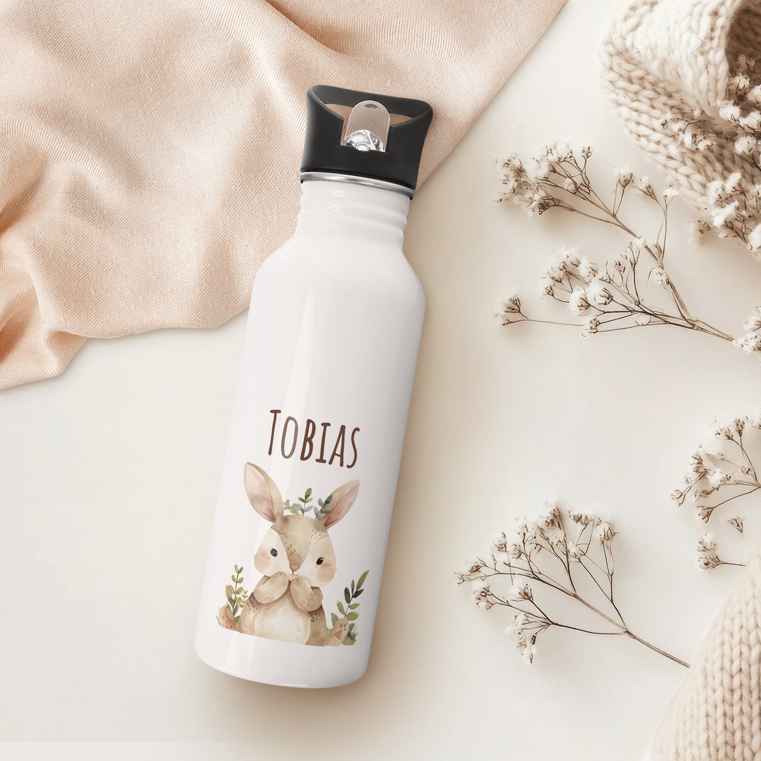 Bedruckte Trinkflasche aus Edelstahl - Bärenfreunde