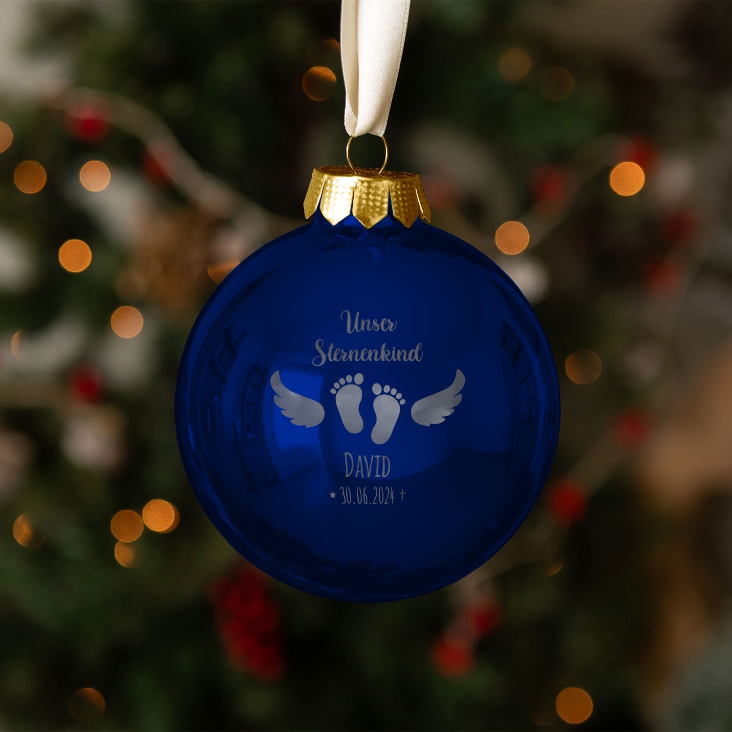 Gravierte Weihnachtskugel - Sternenkind