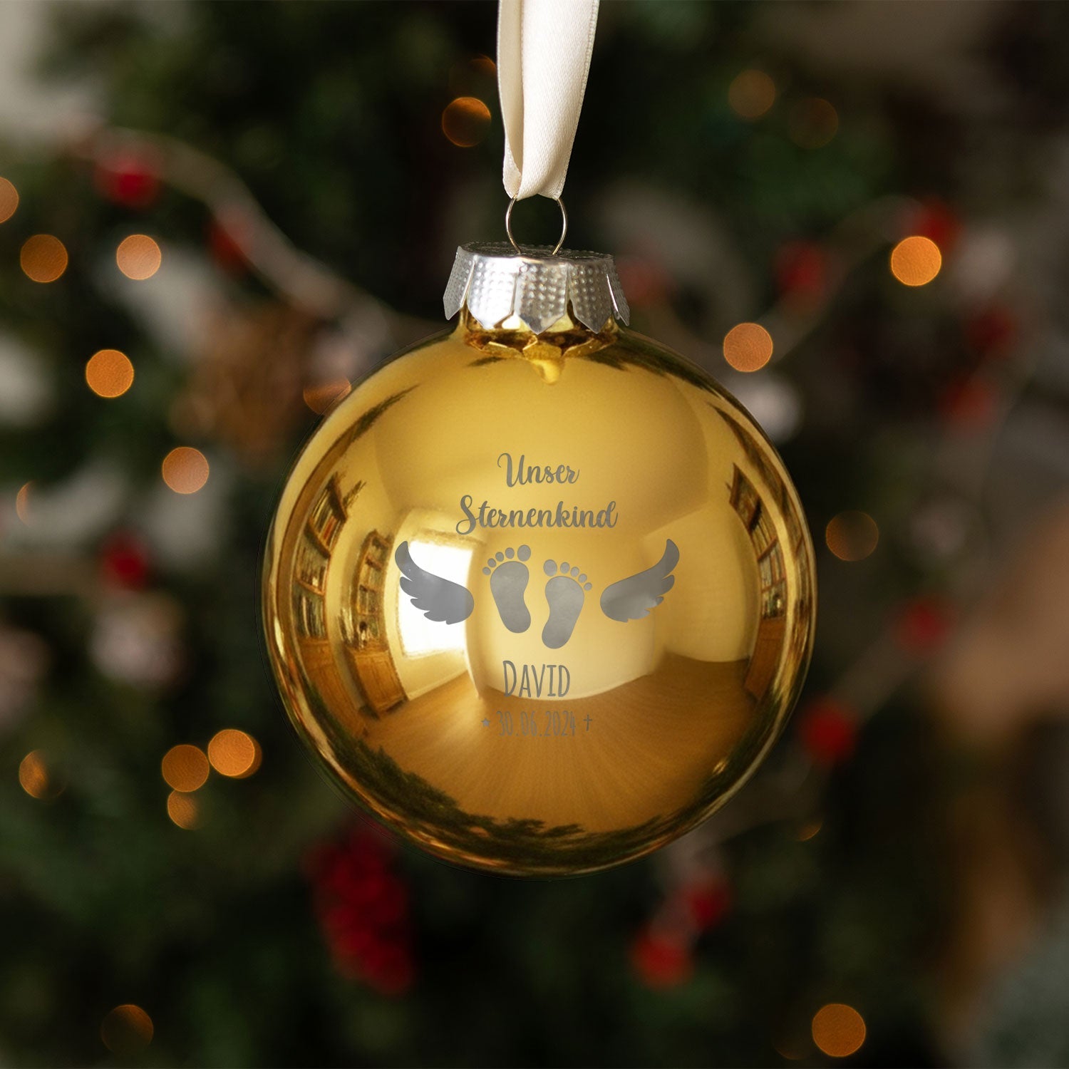 Gravierte Weihnachtskugel - Sternenkind