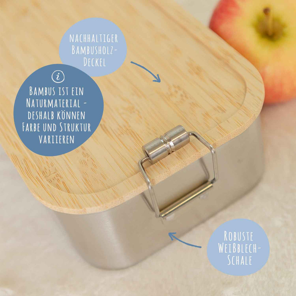 Bedruckte Brotdose & Trinkflasche im Set - Wal