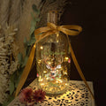 Flaschenlicht mit LED-Lichterkette und UV Druck - Hirsch Design - Personalisiert mit Name