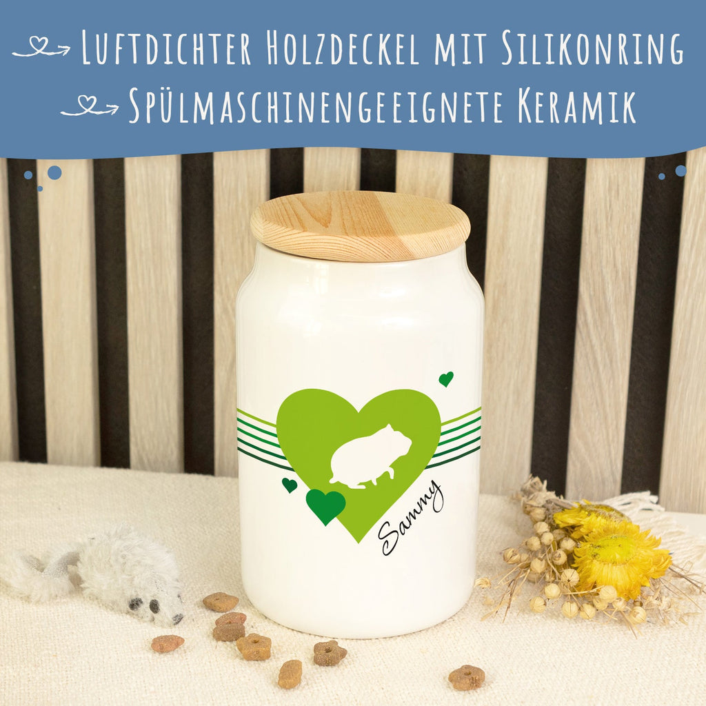 Leckerlidose für deine Haustiere - Herz Silhouette - Personalisiert mit Namen