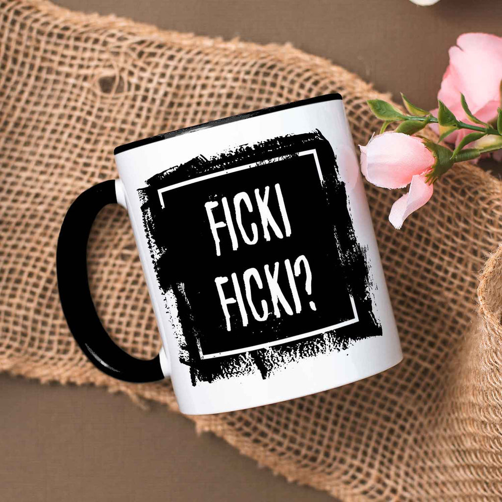 Bedruckte Tasse mit Spruch - Ficki Ficki?