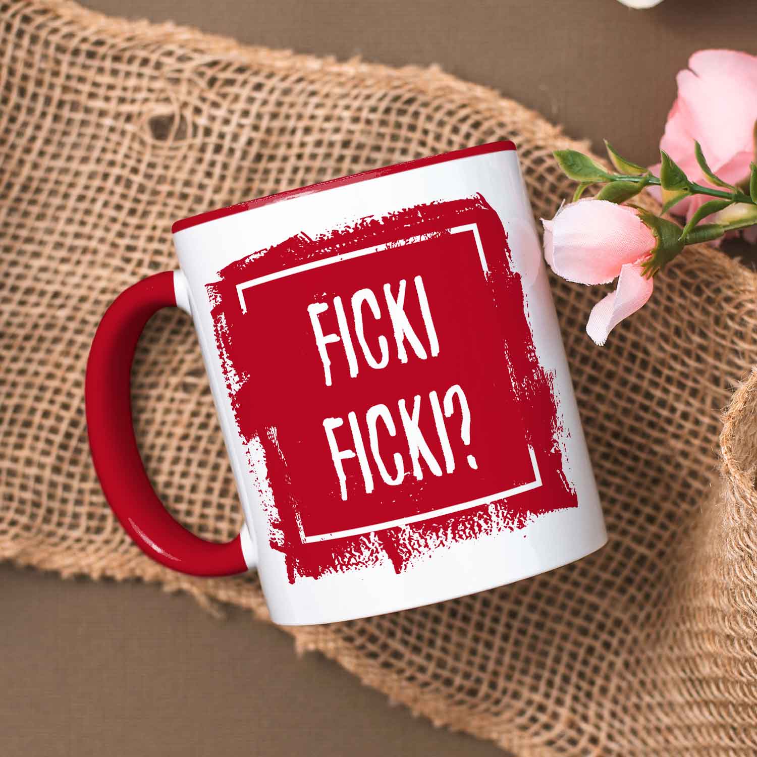 Bedruckte Tasse mit Spruch - Ficki Ficki?