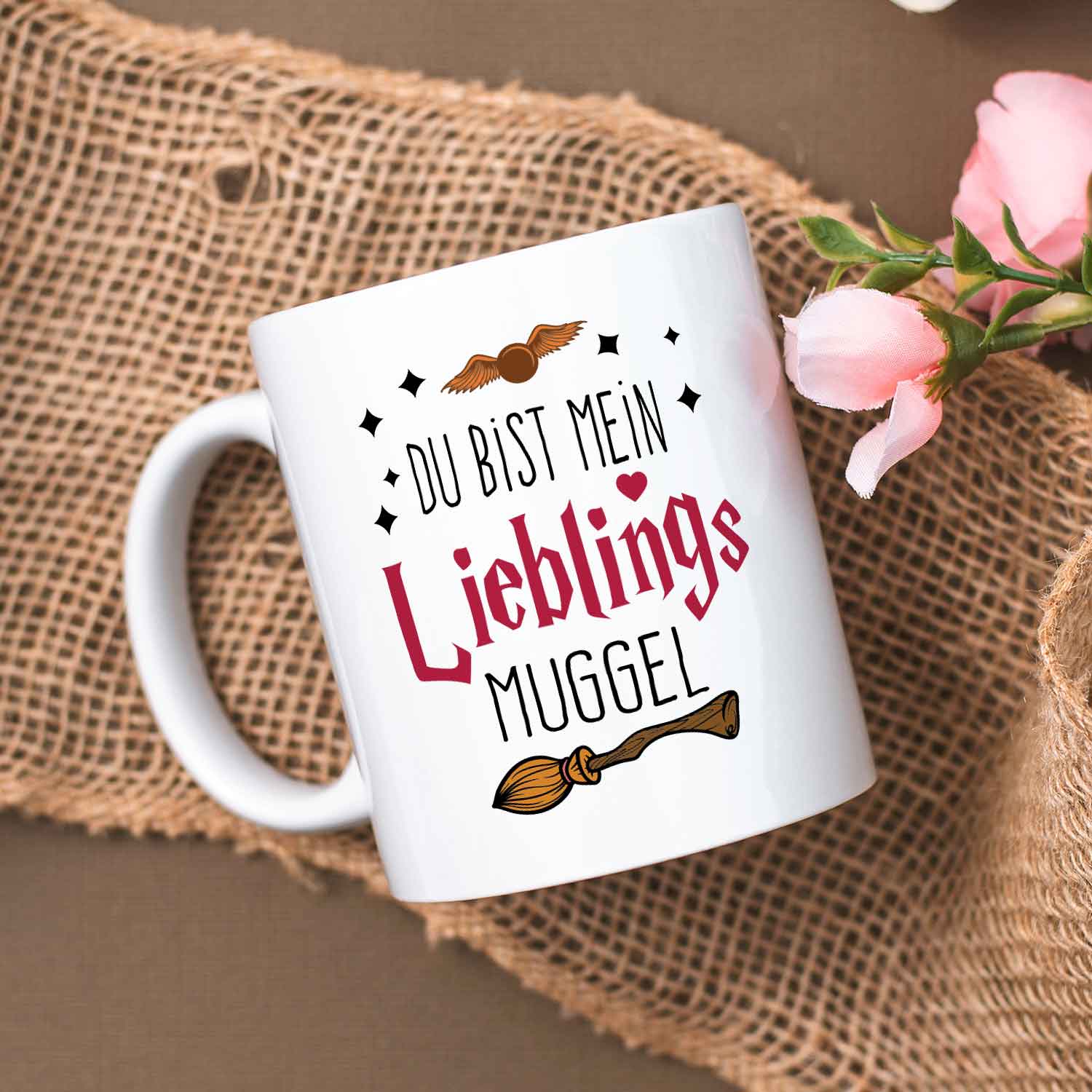 Bedruckte Tasse mit Spruch - Du bist mein Lieblingsmuggel