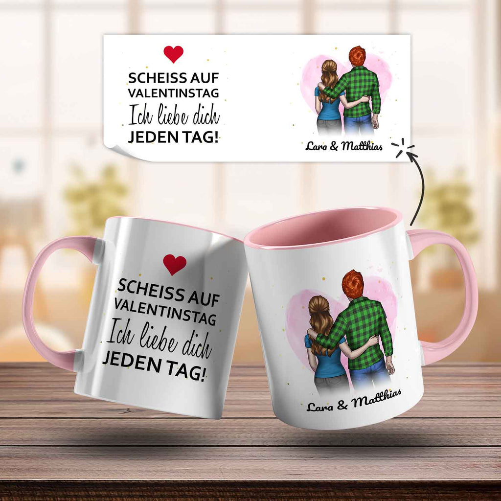 Bedruckte Tasse mit Konfiguration - Pärchen Motiv