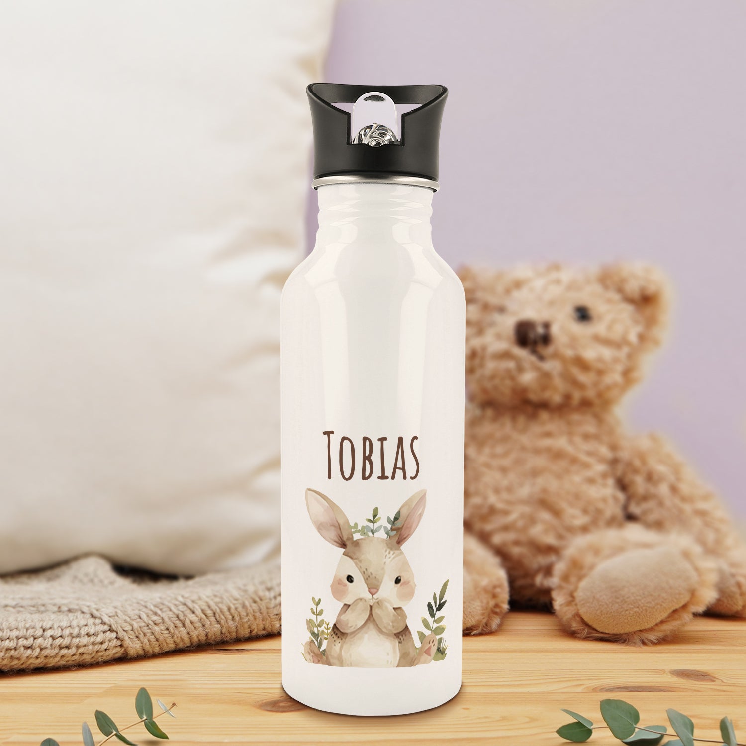 Bedruckte Trinkflasche aus Edelstahl - Bärenfreunde